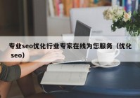专业seo优化行业专家在线为您服务（优化 seo）
